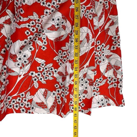 Vintage 60’s Floral Orange White Dress Size Medium 8 10 - Picture 15 of 17